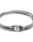 Classic Grey Dundee Silver and Rope Bracelet