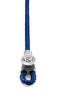 Navy Blue Dundee Silver and Rope Bracelet