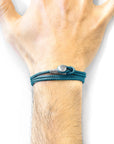 Ocean Blue Dundee Silver and Rope Bracelet