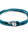 Ocean Blue Dundee Silver and Rope Bracelet