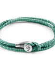 Mint Green Dundee Silver and Rope Bracelet