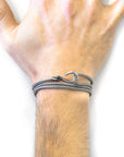 Classic Grey Heysham Silver and Rope Bracelet