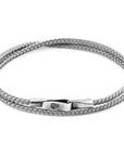 Classic Grey Liverpool Silver and Rope Bracelet