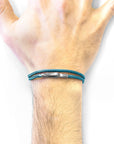 Ocean Blue Liverpool Silver and Rope Bracelet