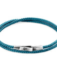 Ocean Blue Liverpool Silver and Rope Bracelet