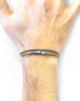 Sand Brown Liverpool Silver and Rope Bracelet