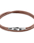 Copper Pink Liverpool Silver and Rope Bracelet