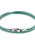 Mint Green Liverpool Silver and Rope Bracelet