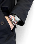 Dark Brown Liverpool Silver and Braided Leather Bracelet