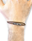 Light Brown Liverpool Silver and Braided Leather Bracelet