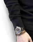Light Brown Liverpool Silver and Braided Leather Bracelet
