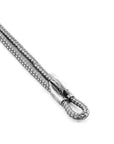 Classic Grey Padstow Silver and Rope Bracelet