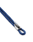 Navy Blue Padstow Silver and Rope Bracelet