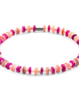 Pink Alice Silver and Freshwater Shell SKINNY Bracelet