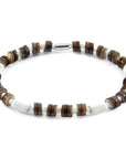 Brown Maisie Silver and Freshwater Shell SKINNY Bracelet
