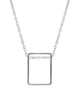 Bowen Box Mini Geometric Silver Necklace Pendant