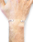 Brady Outline Midi Geometric Silver Bangle