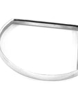 Holden Quarter Circle Geometric Silver Bangle