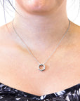 Lane Hexagonal Mini Geometric Silver Necklace Pendant
