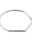 Rowe Half Circle Geometric Silver Bangle