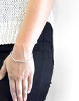 Rowe Half Circle Geometric Silver Bangle