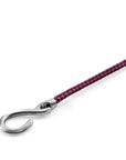 Aubergine Purple Heysham Silver and Rope Bracelet