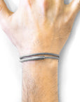 Classic Grey Hove Silver and Rope Bracelet