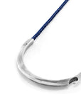 Navy Blue Hove Silver and Rope Bracelet