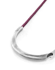 Aubergine Purple Hove Silver and Rope Bracelet