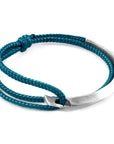 Ocean Blue Hove Silver and Rope Bracelet