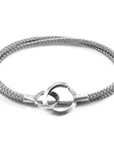 Classic Grey Montrose Silver and Rope Bracelet