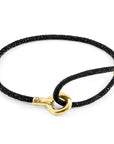 Raven Black Blake 9ct Yellow Gold and Stingray Leather Bracelet