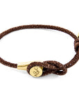Mocha Brown Dundee 9ct Yellow Gold and Stingray Leather Bracelet