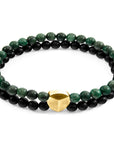 Green Jade Iguazu 9ct Yellow Gold and Stone Bracelet