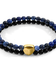 Blue Sodalite Iguazu 9ct Yellow Gold and Stone Bracelet