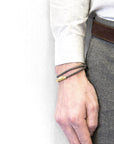 Shadow Grey Liverpool 9ct Yellow Gold and Stingray Leather Bracelet