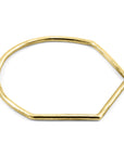 Rowe Half Circle Geometric 9ct Yellow Gold Bangle
