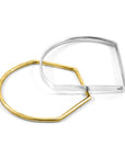 Rowe Half Circle Geometric 9ct Yellow Gold Bangle