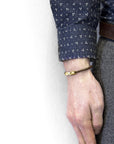 Mocha Brown Talbot 9ct Yellow Gold and Stingray Leather Bracelet