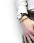 Racing Green Talbot 9ct Yellow Gold and Stingray Leather Bracelet