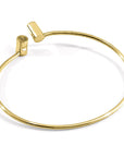Wynne Capsule Midi Geometric 9ct Yellow Gold Bangle