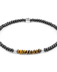 Brown Tigers Eye Paralana Silver and Stone Bracelet