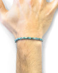 Blue Turquoise Tekapo Silver and Stone Bracelet