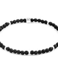 Black Lava Tekapo Silver and Stone Bracelet
