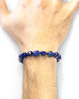 Blue Lapis Lazuli Zebedee Silver and Stone Beaded Macrame Bracelet