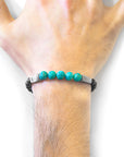 Blue Turquoise Hukou Silver and Stone Bracelet