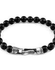Black Onyx Nachi Silver and Stone Beaded Bracelet
