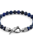 Blue Sodalite Tinago Silver and Stone Beaded Bracelet