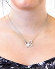 Flying Bee Link Paradise Silver Necklace Pendant