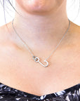Fish Hook Link Paradise Silver Necklace Pendant